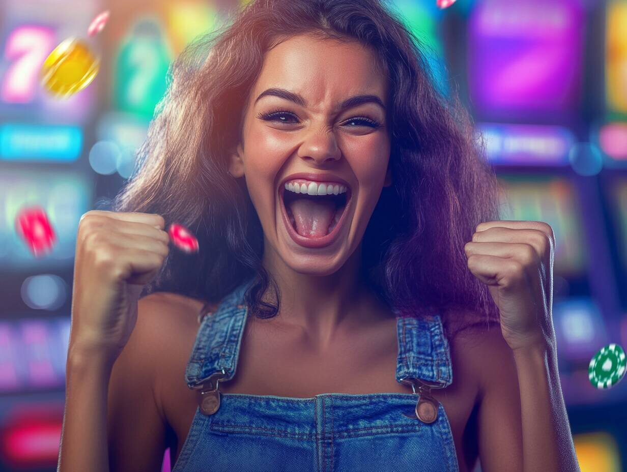 Young woman celebrating victory at Palki 77